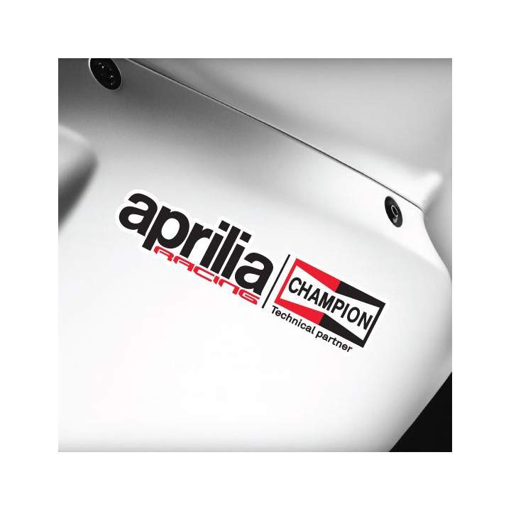 2x Aprilia Racing Champion Stickers Decals - DecalsHouse