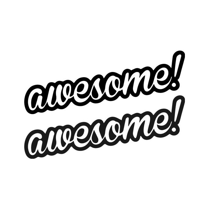 Awesome Stickers – Slogan Decals for Cars & Laptops (2-Pack)