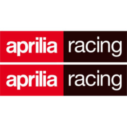 Aprilia Racing Two-Tone Vinyl Decals, Plain Wordmark