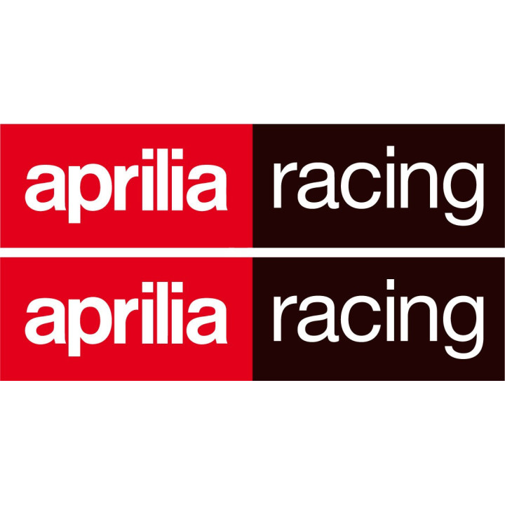 Aprilia Racing Two-Tone Vinyl Decals, Plain Wordmark