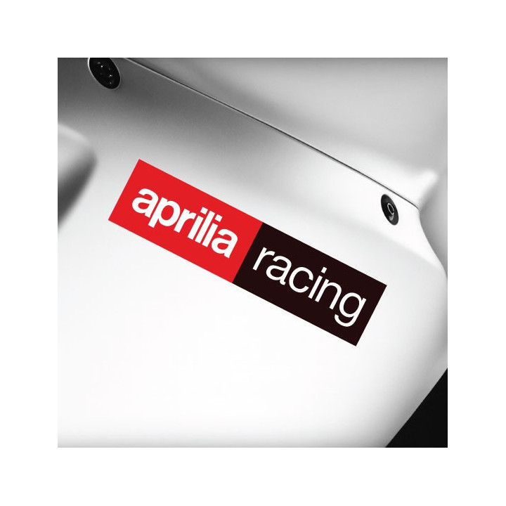 Aprilia Racing Two-Tone Vinyl Decals, Plain Wordmark