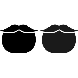 Beard & Moustache Silhouette Stickers – Barber Decals (2-Pack)
