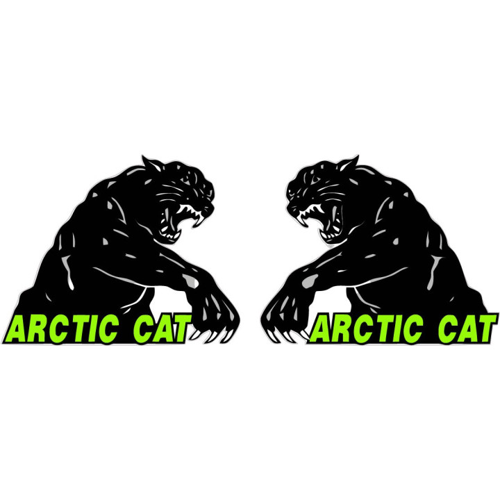 Arctic Cat Bad Black Kitty Stickers Decals x2 - DecalsHouse