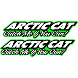 Arctic Cat Catch Me If You Can Stickers Decals x2 - DecalsHouse