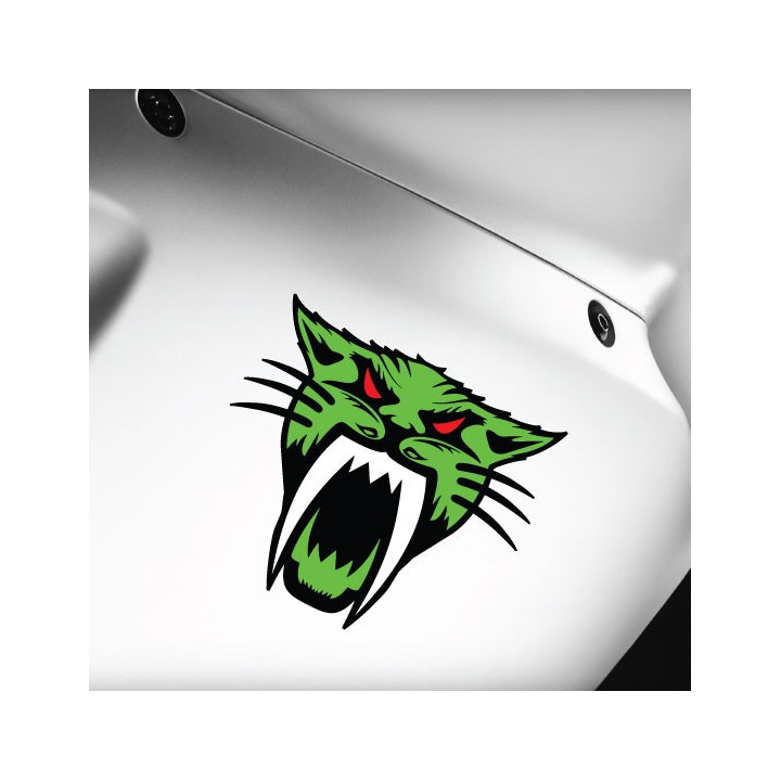 Arctic Cat Green Head Stickers Decals x2 - DecalsHouse