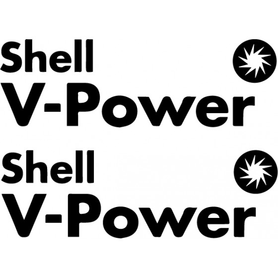 2x Shell V Power Decals...