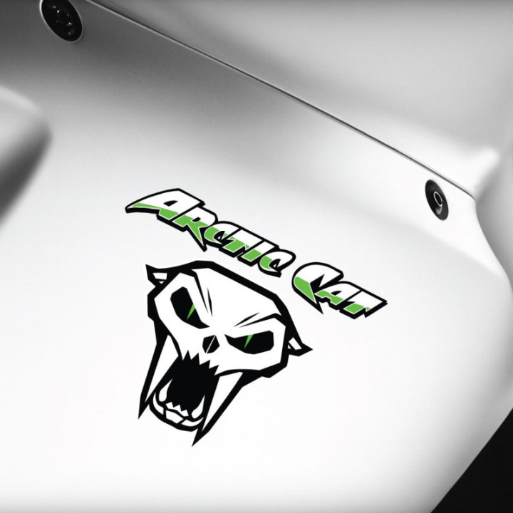 Arctic Cat Head Style 4 Stickers Decals x2 - DecalsHouse