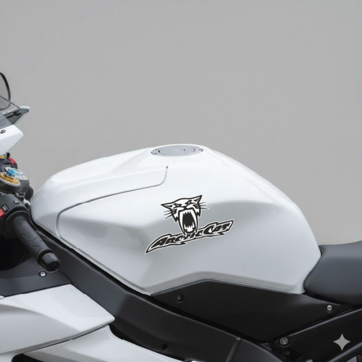 Arctic Cat Head Outline Lettering Stickers – Snowmobile ATV Decals (2-Pack)