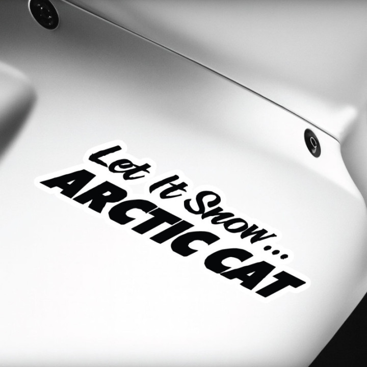 Arctic Cat Let It Snow Stickers Decals x2 - DecalsHouse