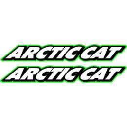 Arctic Cat Lettering Green Stickers Decals x2 - DecalsHouse
