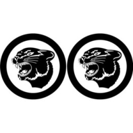 Arctic Cat Logo Round With Head [Converted] Stickers Decals x2 - DecalsHouse