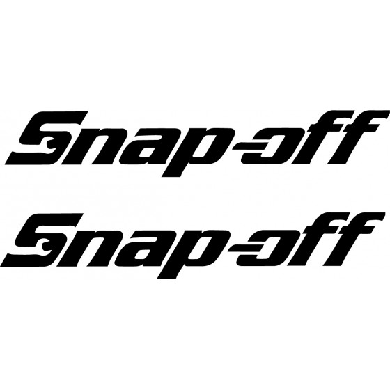 2x Snap Off Decals Stickers
