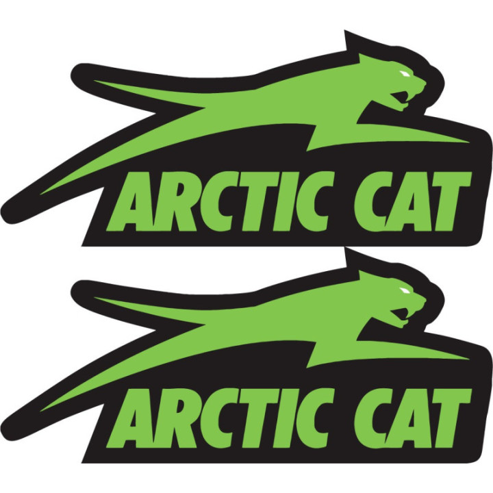 Arctic Cat Stickers – Snowmobile ATV Decals Black Outline (2-Pack) | DecalsHouse