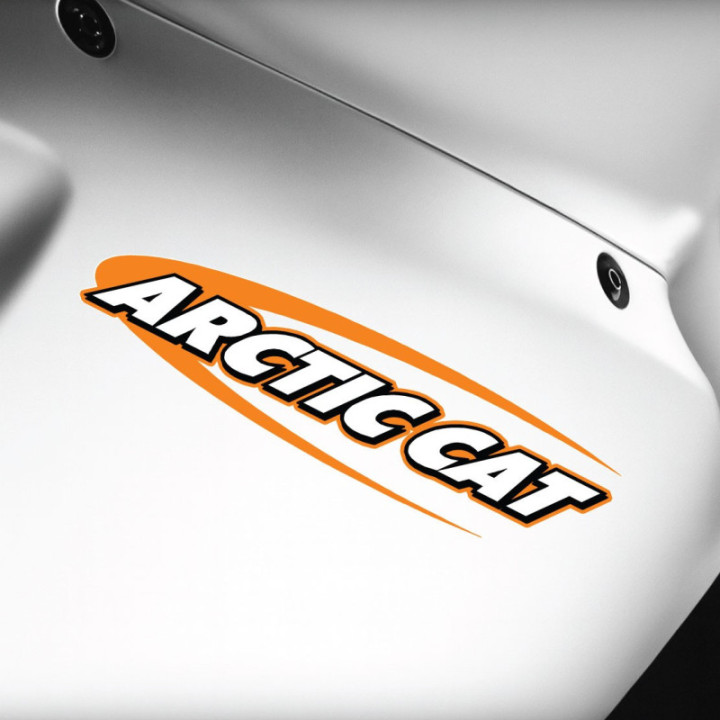 Arctic Cat Orange Logo Stickers Decals x2 - DecalsHouse