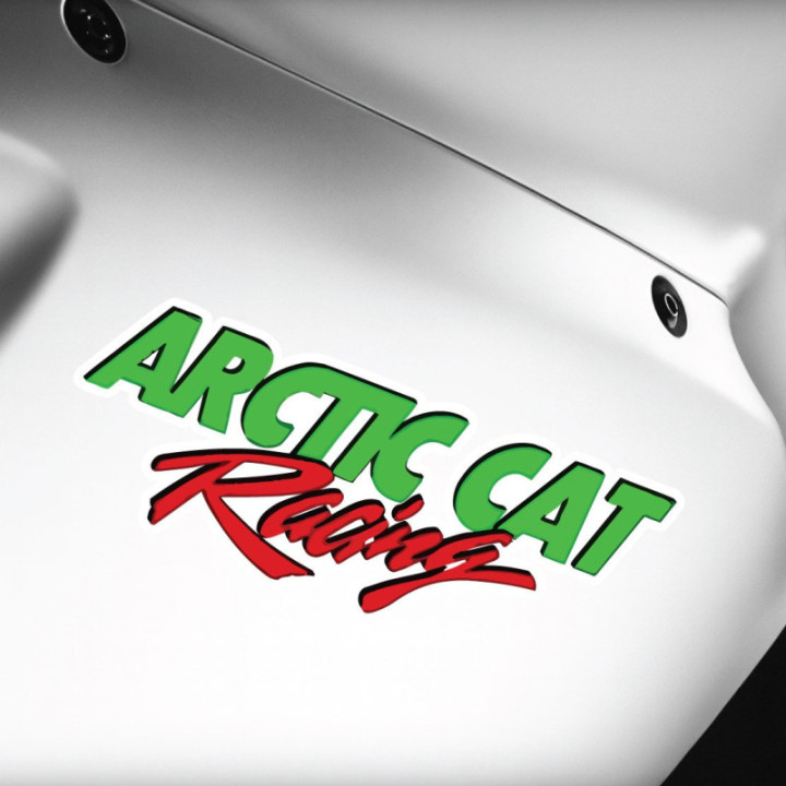 Arctic Cat Racing Green And Red Stickers Decals x2 - DecalsHouse