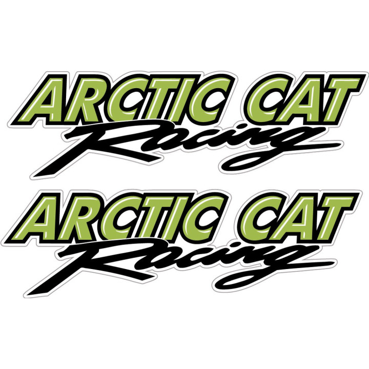 Arctic Cat Racing Lettering Stickers – Snowmobile ATV Decals (2-Pack)