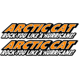 Arctic Cat Rock You Like Hurricane Stickers Decals x2 - DecalsHouse
