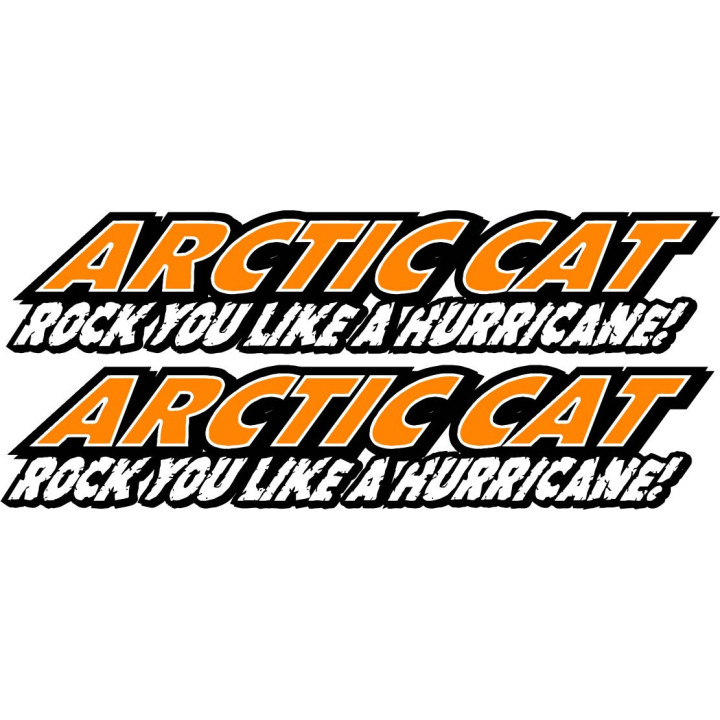 Arctic Cat Rock You Like Hurricane Stickers Decals x2 - DecalsHouse