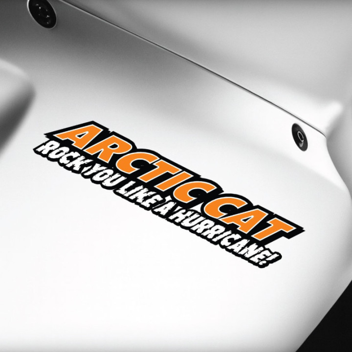 Arctic Cat Rock You Like Hurricane Stickers Decals x2 - DecalsHouse