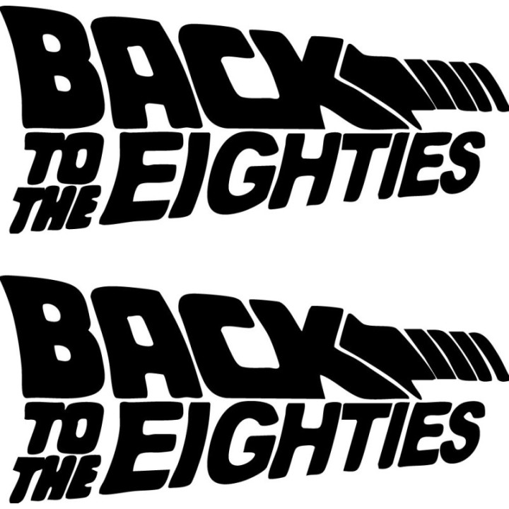 Back to the Eighties Stickers – 80s Retro Decals (2-Pack)