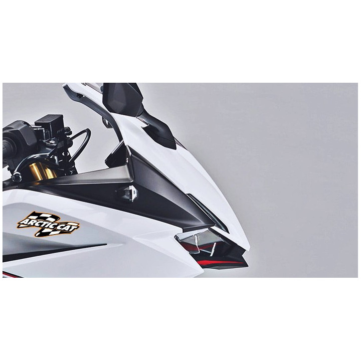 Arctic Cat With Flag Stickers Decals x2 - DecalsHouse