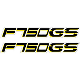 Bmw F750 Gs Black And Yellow Stickers Decals x2 - DecalsHouse