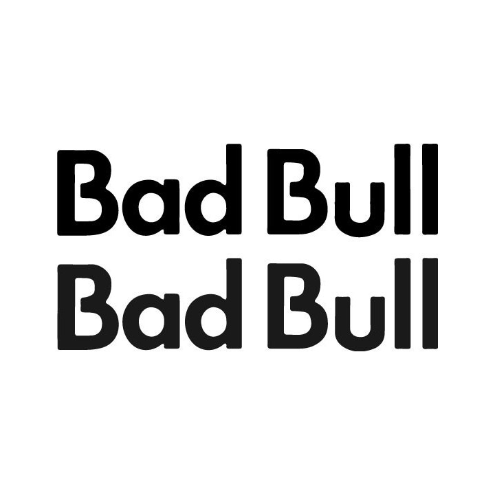 Bad Bull Stickers – Red Bull Parody Decals (2-Pack)