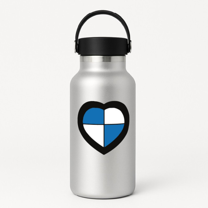 BMW Motorrad Heart Stickers – GS R nineT S1000RR Fan Decals (2-Pack)