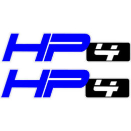 Bmw Hp4 Blue And Black Stickers Decals x2 - DecalsHouse