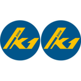 Bmw K 1 Round Blue And Yellow [Converted] Stickers Decals x2 - DecalsHouse