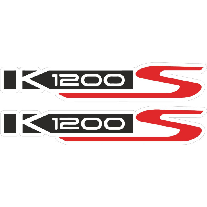 Bmw K 1200 S Black And Red Stickers Decals x2 - DecalsHouse