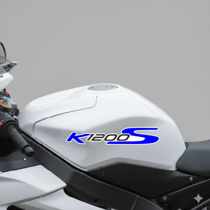 Bmw K 1200 S Blue And Black Stickers Decals x2 - DecalsHouse