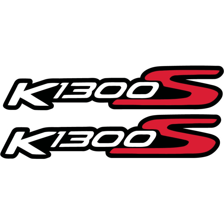 Bmw K 1300 S Black And Red [Converted] Stickers Decals x2 - DecalsHouse