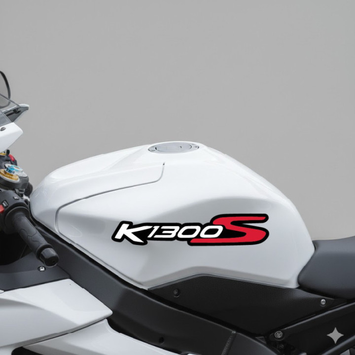 Bmw K 1300 S Black And Red [Converted] Stickers Decals x2 - DecalsHouse