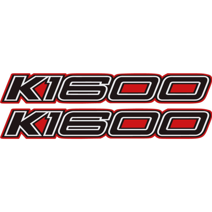 Bmw K1600 Black And Red Style 2 Stickers Decals x2 - DecalsHouse