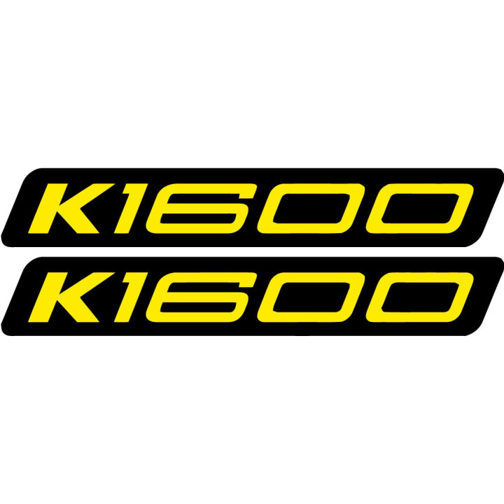 Bmw K1600 Black And Yellow Stickers Decals x2 - DecalsHouse