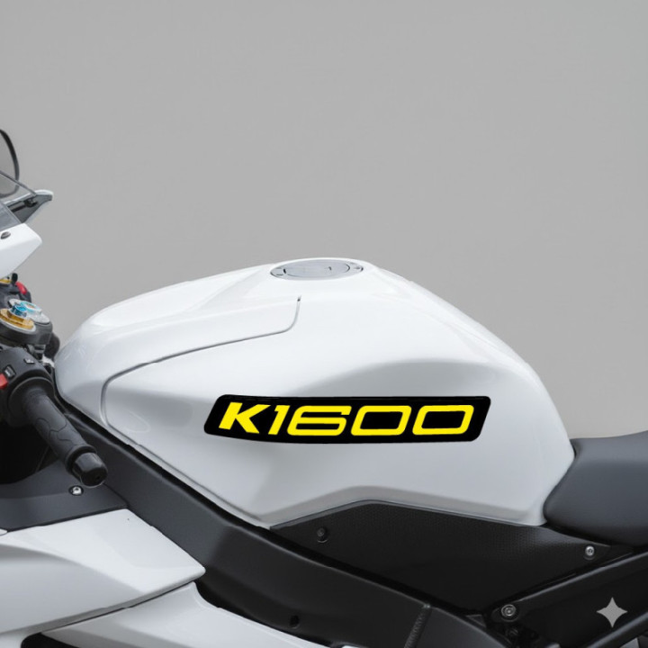 Bmw K1600 Black And Yellow Stickers Decals x2 - DecalsHouse