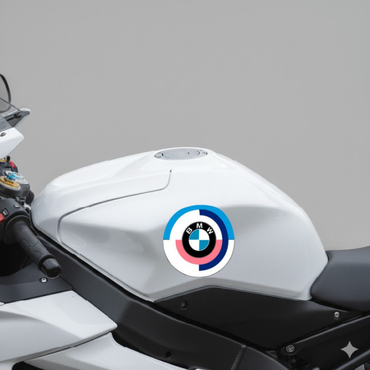 BMW Motorrad Round Logo Style 3 Stickers – R1250GS S1000RR F900R (2-Pack)
