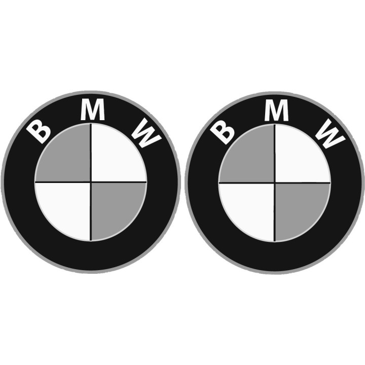 BMW Motorrad Round Logo Stickers – Style 4 Tank Helmet Decals (2-Pack)