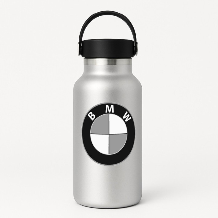 BMW Motorrad Round Logo Stickers – Style 4 Tank Helmet Decals (2-Pack)