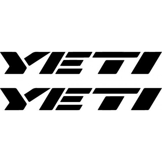 2x Yeti Text Decals Stickers