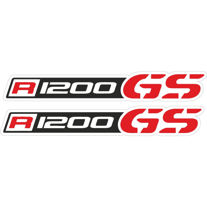 Bmw R 1200 Gs Black And Red Stickers Decals x2 - DecalsHouse