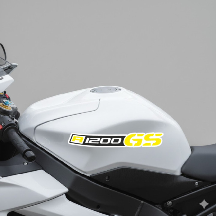 Bmw R 1200 Gs Black And Yellow Stickers Decals x2 - DecalsHouse