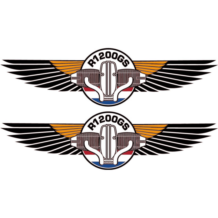 Bmw R 1200 Gs Wings Badge [Converted] Stickers Decals x2 - DecalsHouse