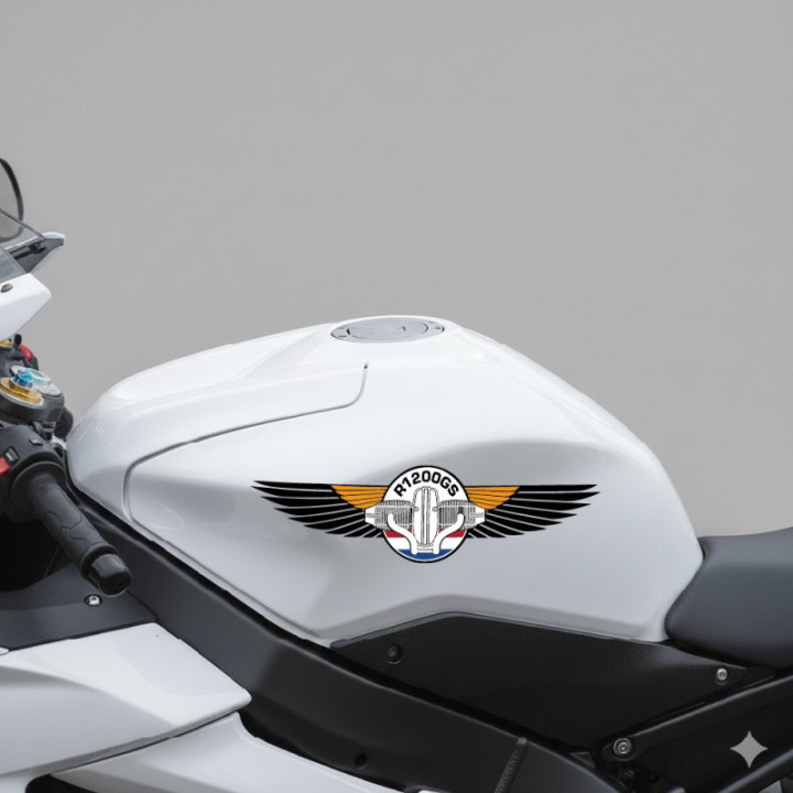 Bmw R 1200 Gs Wings Badge [Converted] Stickers Decals x2 - DecalsHouse