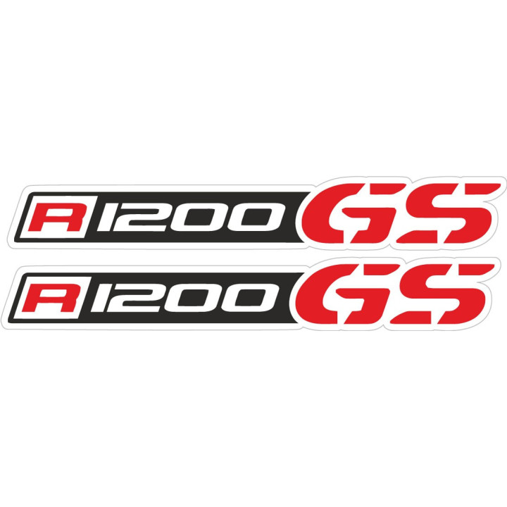 Bmw R 1250 Gs Black And Red Style 3 Stickers Decals x2 - DecalsHouse