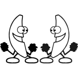 Funny Banana Character Stickers – Novelty Decals (2-Pack)