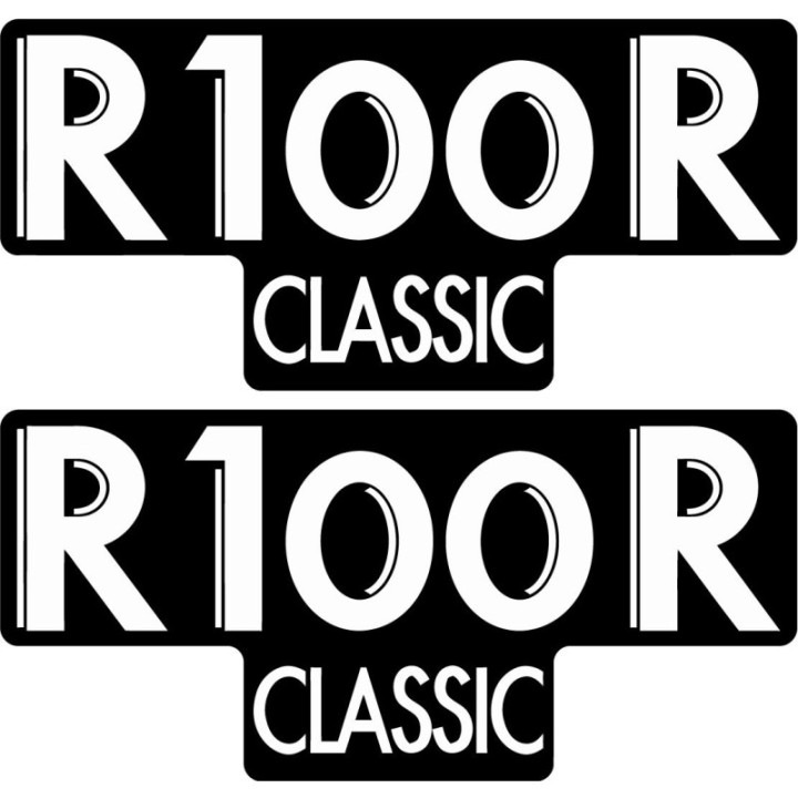 Bmw R100 R Black And White Stickers Decals x2 - DecalsHouse