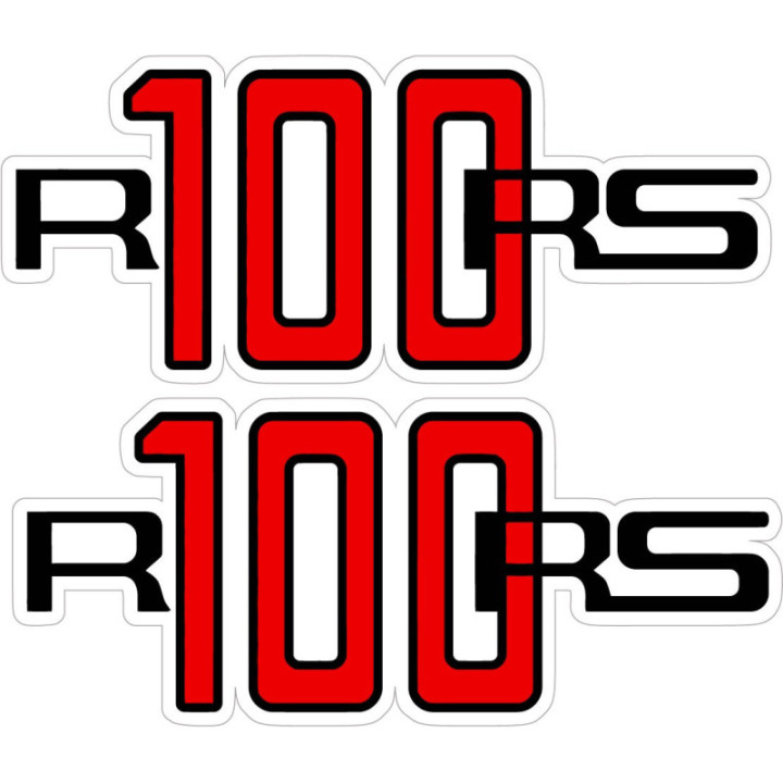 Bmw R100 Rs Black And Red Stickers Decals x2 - DecalsHouse