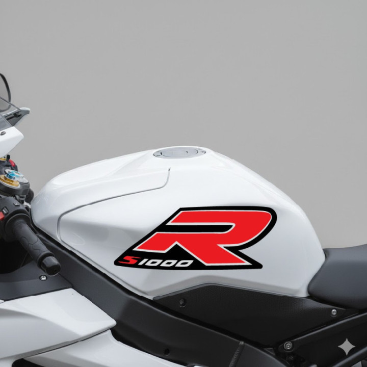 Bmw S 1000 R Red And White Style 2 Stickers Decals x2 - DecalsHouse